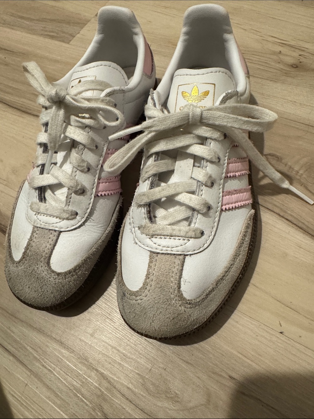 adidas White and Pink Women's Retro Sneakers